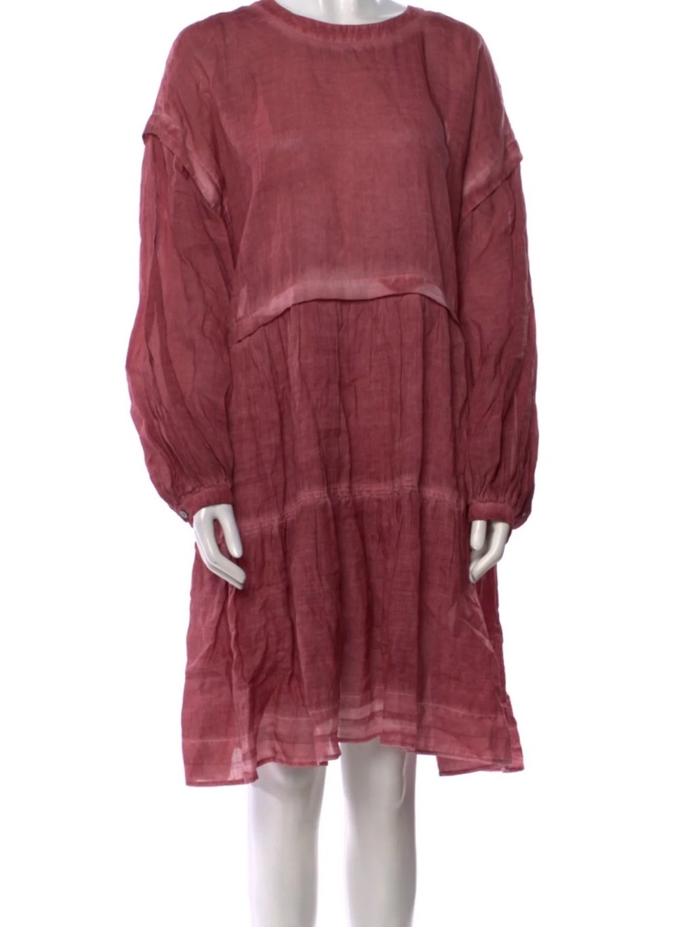 Sea New York Rosewood 100% Ramie Baby Doll Dress